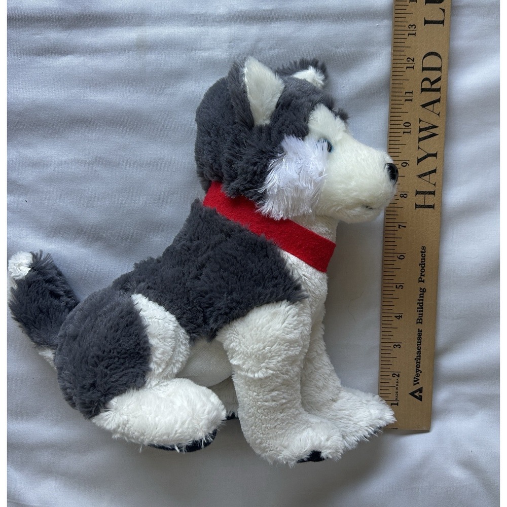 Calplush Alpha Wolf Gray & White Husky Puppy Dog Stuffed Animal Large 12" Plush